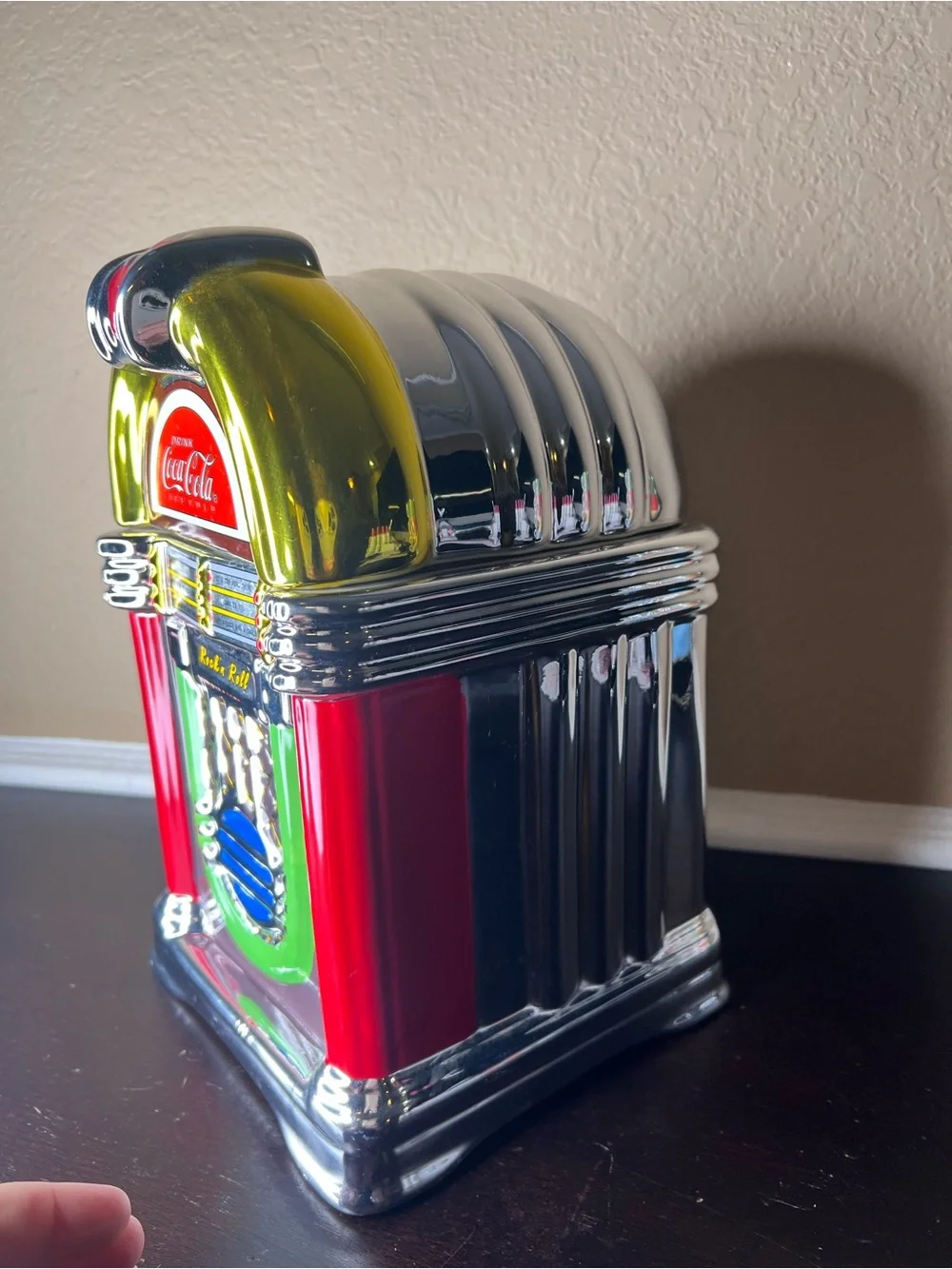 Vintage 2002 Coca-Cola Jukebox Cookie Jar by Gibson